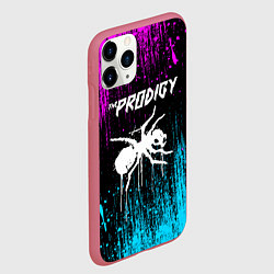 Чехол iPhone 11 Pro матовый The prodigy neon, цвет: 3D-малиновый — фото 2
