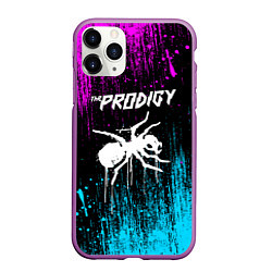 Чехол iPhone 11 Pro матовый The prodigy neon, цвет: 3D-фиолетовый