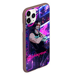 Чехол iPhone 11 Pro матовый Johnny cyberpunk2077, цвет: 3D-коричневый — фото 2