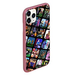 Чехол iPhone 11 Pro матовый ROBLOX СЮЖЕТЫ, цвет: 3D-малиновый — фото 2