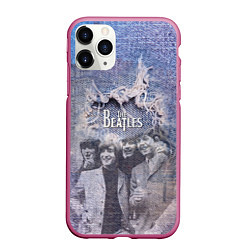 Чехол iPhone 11 Pro матовый The Beatles Легендарная Ливерпульская четвёрка, цвет: 3D-малиновый