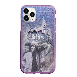 Чехол iPhone 11 Pro матовый The Beatles Легендарная Ливерпульская четвёрка, цвет: 3D-фиолетовый