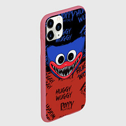 Чехол iPhone 11 Pro матовый СИНИЙ МОНСТР - ХАГГИ ВАГГИ - HUGGY WUGGY, цвет: 3D-малиновый — фото 2