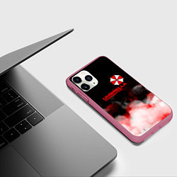 Чехол iPhone 11 Pro матовый Umbrella Corporation туман, цвет: 3D-малиновый — фото 2