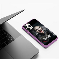 Чехол iPhone 11 Pro матовый Slipknot - The Gray Chapter - Corey Taylor, цвет: 3D-фиолетовый — фото 2