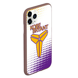 Чехол iPhone 11 Pro матовый Коби Брайант Lakers Абстракция, цвет: 3D-коричневый — фото 2