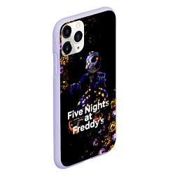 Чехол iPhone 11 Pro матовый Five Nights at Freddys Луна паттерн, цвет: 3D-светло-сиреневый — фото 2