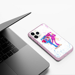 Чехол iPhone 11 Pro матовый Влюбленные Хагги Вагги и Кисси Мисси, цвет: 3D-розовый — фото 2