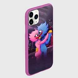 Чехол iPhone 11 Pro матовый POPPY PLAYTIME Влюбленные Хагги Вагги и Кисси Мисс, цвет: 3D-фиолетовый — фото 2