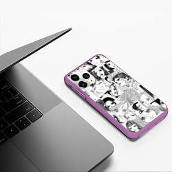 Чехол iPhone 11 Pro матовый Nana pattern, цвет: 3D-фиолетовый — фото 2