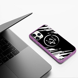 Чехол iPhone 11 Pro матовый Watch Dogs 2 - Вотч догс Легион, цвет: 3D-фиолетовый — фото 2