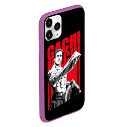 Чехол iPhone 11 Pro матовый GACHIMUCHI WARRIOR ГАЧИМУЧИ ВОИН, цвет: 3D-фиолетовый — фото 2