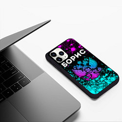 Чехол iPhone 11 Pro матовый Борис Россия, цвет: 3D-черный — фото 2