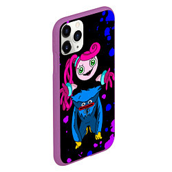 Чехол iPhone 11 Pro матовый Poppy Playtime Хагги Вагги и Мама Длинные Ноги, цвет: 3D-фиолетовый — фото 2