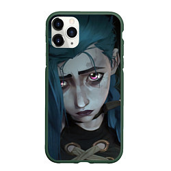 Чехол iPhone 11 Pro матовый Jinx Аркейн и ты, цвет: 3D-темно-зеленый