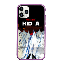 Чехол iPhone 11 Pro матовый Kid A - Radiohead, цвет: 3D-фиолетовый