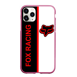 Чехол iPhone 11 Pro матовый FOX RACING - КРАСНАЯ ЛИНИЯ, цвет: 3D-малиновый