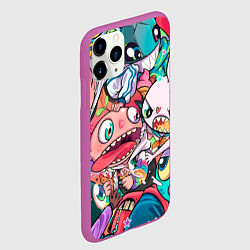 Чехол iPhone 11 Pro матовый Веселые однокласники, цвет: 3D-фиолетовый — фото 2