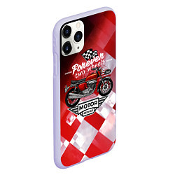 Чехол iPhone 11 Pro матовый MotoSport - Мото, цвет: 3D-светло-сиреневый — фото 2