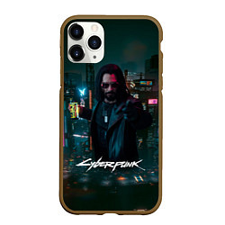 Чехол iPhone 11 Pro матовый Johnny Cyberpunk2077, цвет: 3D-коричневый