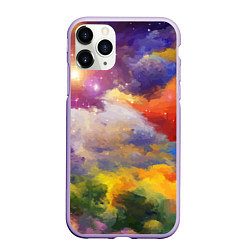Чехол iPhone 11 Pro матовый Красочный горный пейзаж Грузия Colorful mountain l