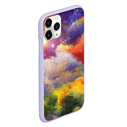 Чехол iPhone 11 Pro матовый Красочный горный пейзаж Грузия Colorful mountain l, цвет: 3D-светло-сиреневый — фото 2