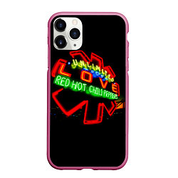 Чехол iPhone 11 Pro матовый Unlimited Love - Red Hot Chili Peppers, цвет: 3D-малиновый