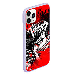 Чехол iPhone 11 Pro матовый БЕРСЕРК - BERSERK БРЫЗГИ, цвет: 3D-светло-сиреневый — фото 2