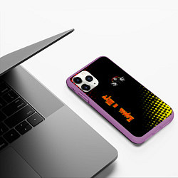 Чехол iPhone 11 Pro матовый Король и шут Абстракция Трещины, цвет: 3D-фиолетовый — фото 2