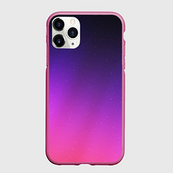 Чехол iPhone 11 Pro матовый Розовофиолетовый градиент, цвет: 3D-малиновый