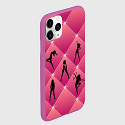 Чехол iPhone 11 Pro матовый Веселый Танцующий Счастливый, цвет: 3D-фиолетовый — фото 2