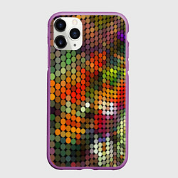 Чехол iPhone 11 Pro матовый Диско шар, цвет: 3D-фиолетовый