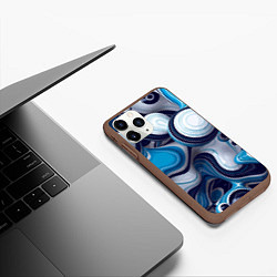 Чехол iPhone 11 Pro матовый Авангардный объёмный паттерн Avant-garde volumetri, цвет: 3D-коричневый — фото 2