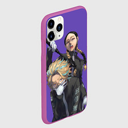 Чехол iPhone 11 Pro матовый Ран и Риндо, цвет: 3D-фиолетовый — фото 2