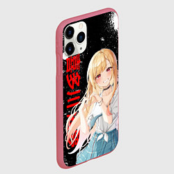 Чехол iPhone 11 Pro матовый МАРИН КИТАГАВА - БРЫЗГИ КРАСКИ, цвет: 3D-малиновый — фото 2