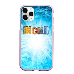 Чехол iPhone 11 Pro матовый IN COLD horizontal logo with blue ice, цвет: 3D-розовый