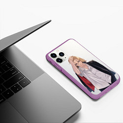 Чехол iPhone 11 Pro матовый Мандзиро Сано art, цвет: 3D-фиолетовый — фото 2