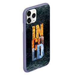 Чехол iPhone 11 Pro матовый IN COLD логотип на темном фоне, цвет: 3D-серый — фото 2