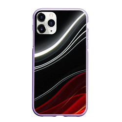 Чехол iPhone 11 Pro матовый Спорт - линии, цвет: 3D-светло-сиреневый