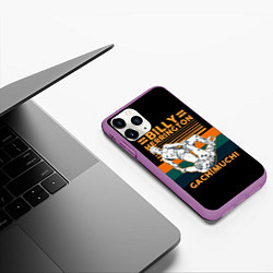 Чехол iPhone 11 Pro матовый Борьба Гачимучи, цвет: 3D-фиолетовый — фото 2