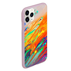 Чехол iPhone 11 Pro матовый Буйство красок Лето Riot of colors Summer, цвет: 3D-розовый — фото 2