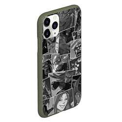 Чехол iPhone 11 Pro матовый Дота 2 паттерн, цвет: 3D-темно-зеленый — фото 2