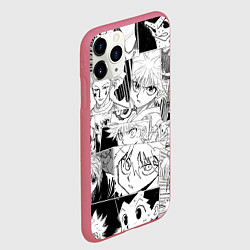 Чехол iPhone 11 Pro матовый Hunter x Hunter pattern, цвет: 3D-малиновый — фото 2
