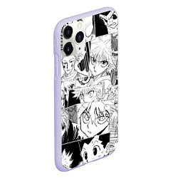 Чехол iPhone 11 Pro матовый Hunter x Hunter pattern, цвет: 3D-светло-сиреневый — фото 2