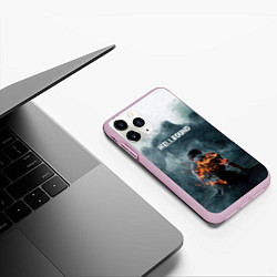 Чехол iPhone 11 Pro матовый Зов ада - hellbound, цвет: 3D-розовый — фото 2