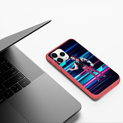 Чехол iPhone 11 Pro матовый Johnny Джонни Cyberpunk, цвет: 3D-красный — фото 2