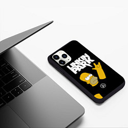 Чехол iPhone 11 Pro матовый LINKIN PARK ГОМЕР СИМПСОН, SIMPSONS, цвет: 3D-черный — фото 2