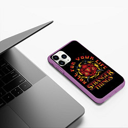 Чехол iPhone 11 Pro матовый HFC STRANGER THINGS, цвет: 3D-фиолетовый — фото 2