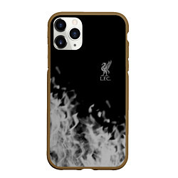 Чехол iPhone 11 Pro матовый Liverpool Серое пламя, цвет: 3D-коричневый