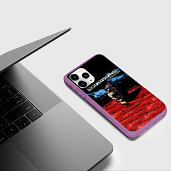 Чехол iPhone 11 Pro матовый Acoustica - Scorpions, цвет: 3D-фиолетовый — фото 2
